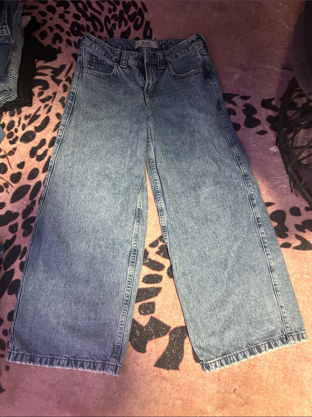 Women’s Hollister Wide-Leg Denim Jeans - Light Blue